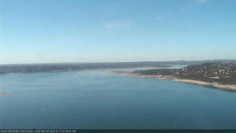 Lake Travis webcam, January 13, 2022 2:00 PM CT