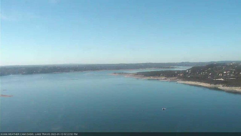 Lake Travis webcam, January 13, 2022 2:25 PM CT
