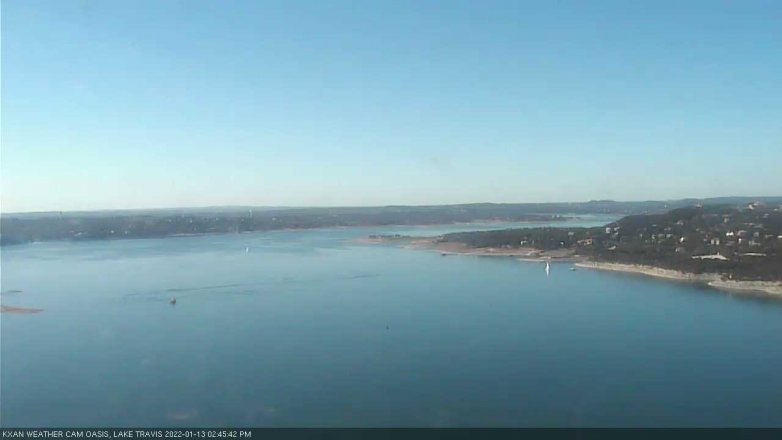 Lake Travis webcam, January 13, 2022 2:45 PM CT