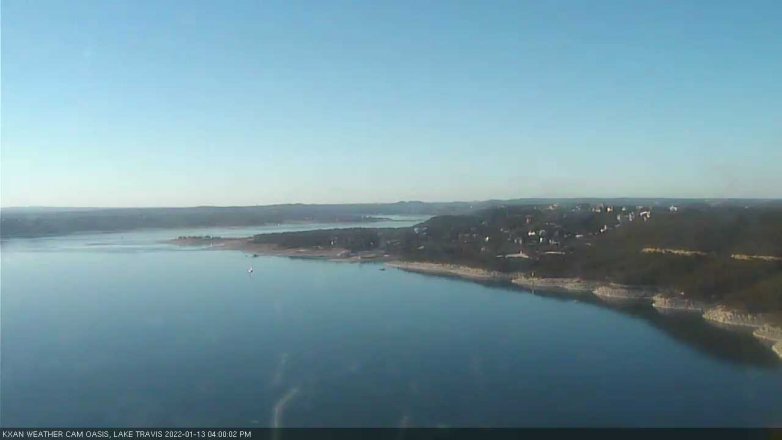 Lake Travis webcam, January 13, 2022 4:00 PM CT