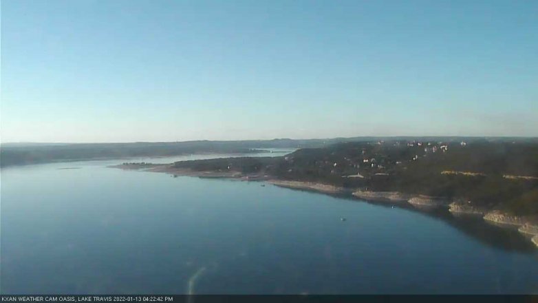 Lake Travis webcam, January 13, 2022 4:25 PM CT