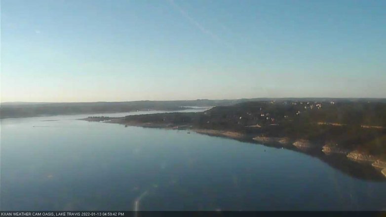 Lake Travis webcam, January 13, 2022 5:00 PM CT