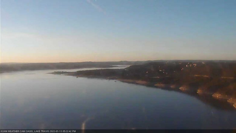 Lake Travis webcam, January 13, 2022 5:25 PM CT
