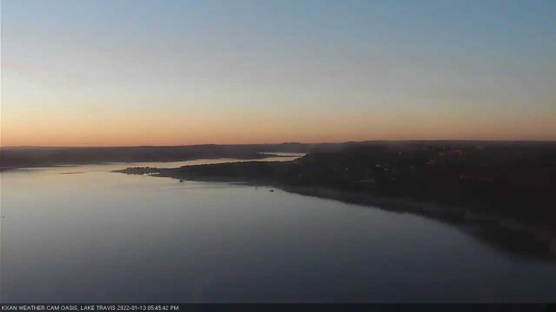 Lake Travis webcam, January 13, 2022 5:45 PM CT