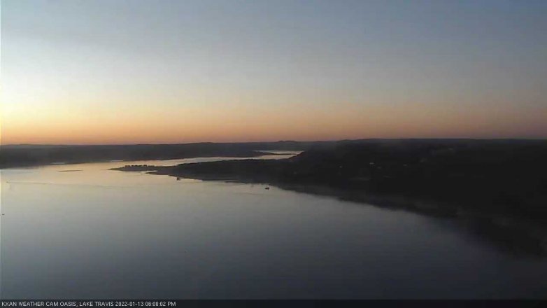 Lake Travis webcam, January 13, 2022 6:00 PM CT