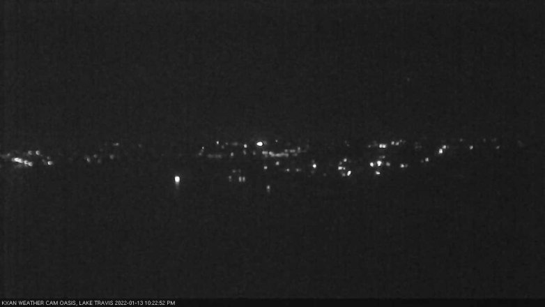 Lake Travis webcam, January 13, 2022 10:25 PM CT