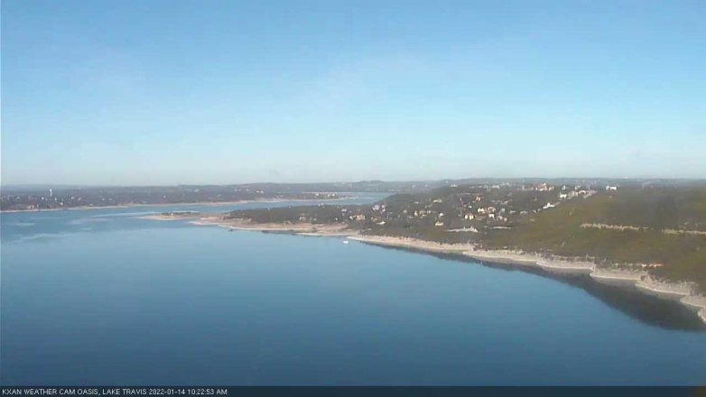 Lake Travis webcam, January 14, 2022 10:25 AM CT