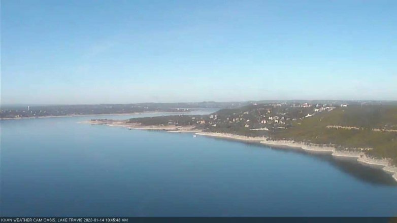 Lake Travis webcam, January 14, 2022 10:45 AM CT