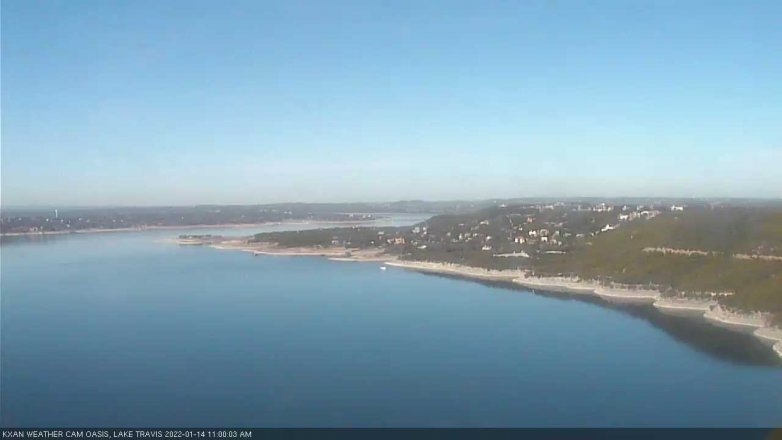 Lake Travis webcam, January 14, 2022 11:00 AM CT