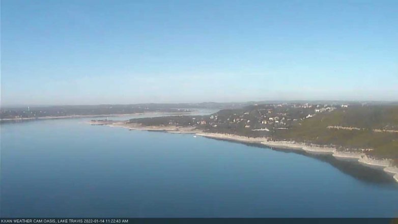 Lake Travis webcam, January 14, 2022 11:25 AM CT
