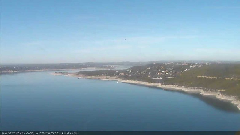 Lake Travis webcam, January 14, 2022 11:45 AM CT