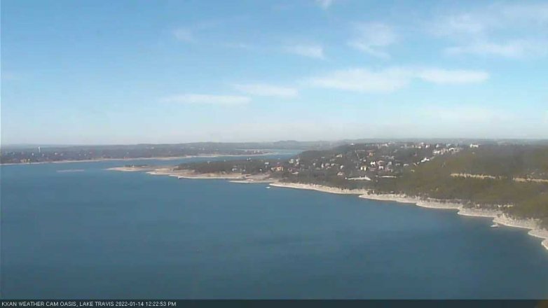 Lake Travis webcam, January 14, 2022 12:25 PM CT