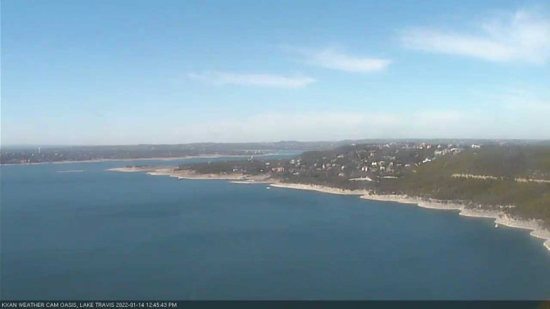 Lake Travis webcam, January 14, 2022 12:45 PM CT