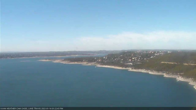 Lake Travis webcam, January 14, 2022 1:25 PM CT