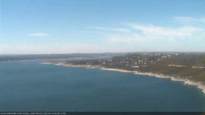 Lake Travis webcam, January 14, 2022 2:00 PM CT