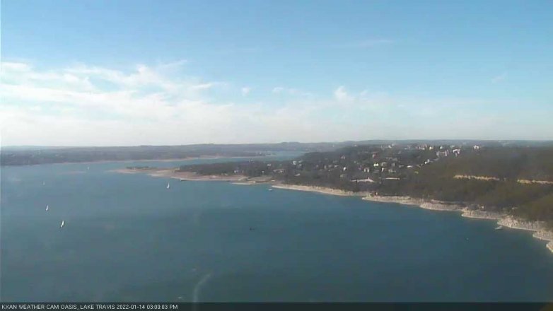 Lake Travis webcam, January 14, 2022 3:00 PM CT