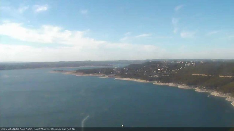Lake Travis webcam, January 14, 2022 3:25 PM CT