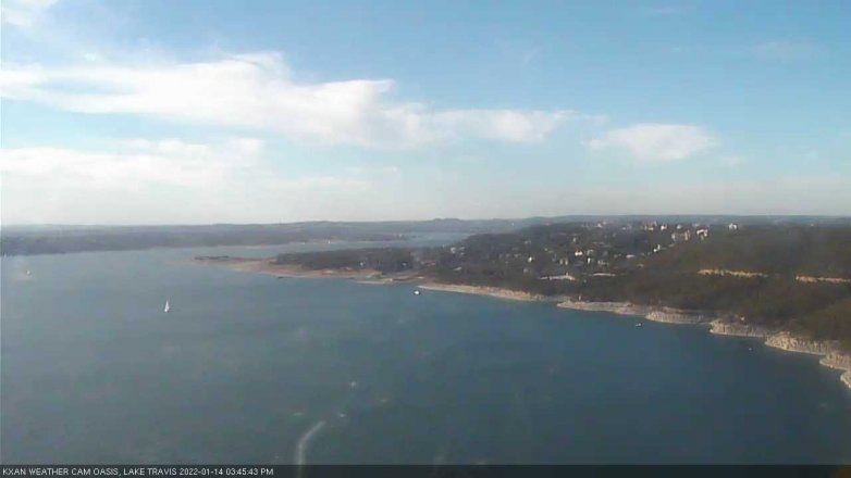Lake Travis webcam, January 14, 2022 3:45 PM CT