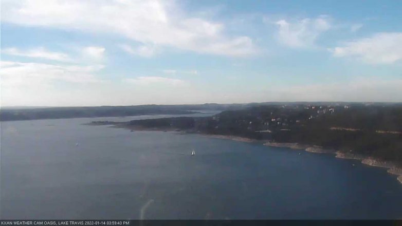 Lake Travis webcam, January 14, 2022 4:00 PM CT