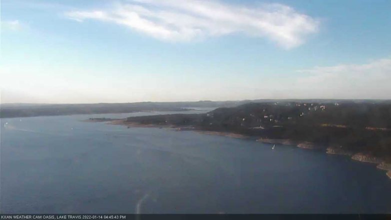 Lake Travis webcam, January 14, 2022 4:45 PM CT