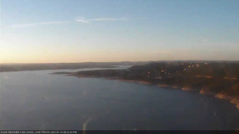 Lake Travis webcam, January 14, 2022 5:25 PM CT
