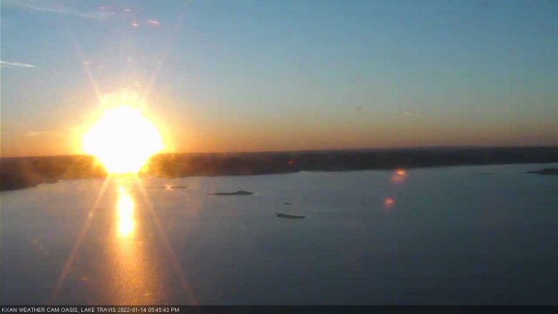 Lake Travis webcam, January 14, 2022 5:45 PM CT