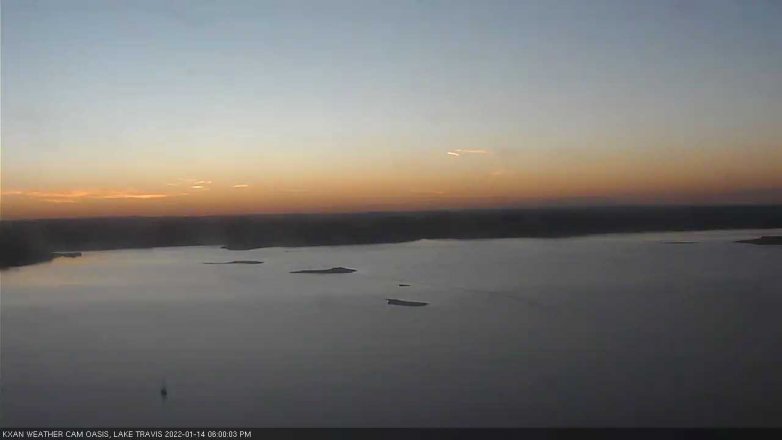 Lake Travis webcam, January 14, 2022 6:00 PM CT