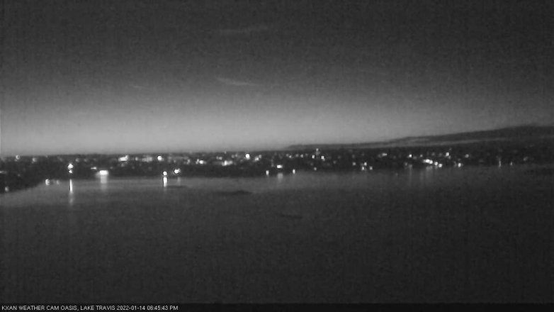 Lake Travis webcam, January 14, 2022 6:45 PM CT