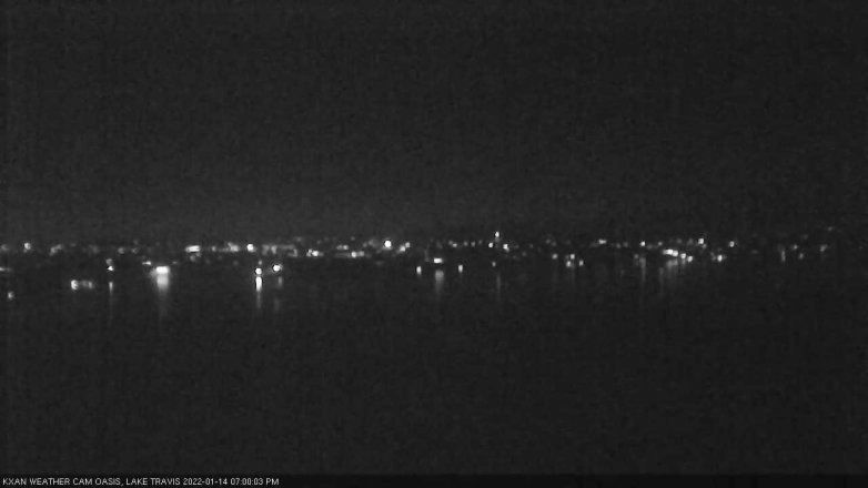 Lake Travis webcam, January 14, 2022 7:00 PM CT