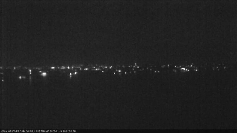 Lake Travis webcam, January 14, 2022 10:25 PM CT