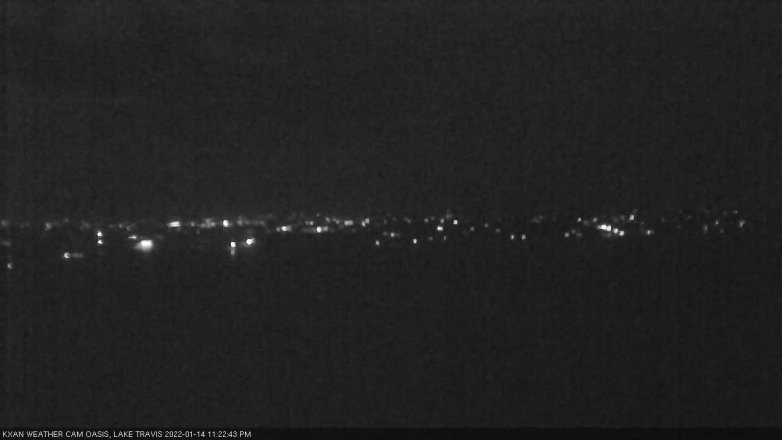 Lake Travis webcam, January 14, 2022 11:25 PM CT