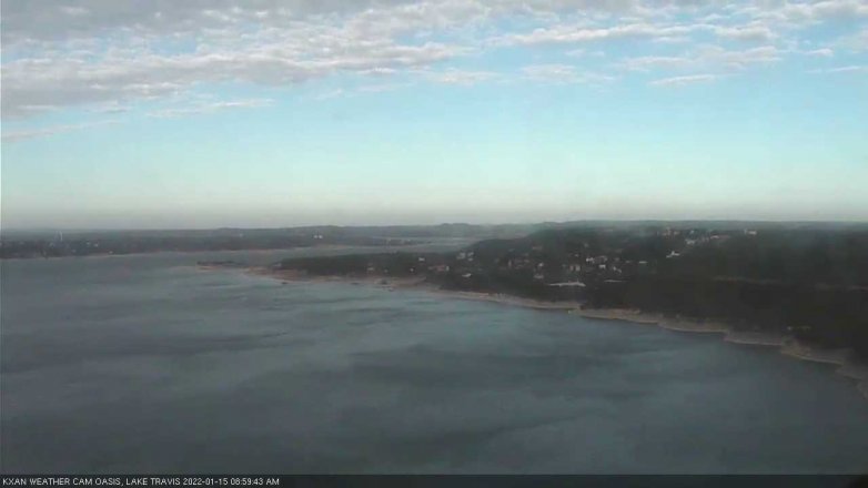 Lake Travis webcam, January 15, 2022 9:00 AM CT