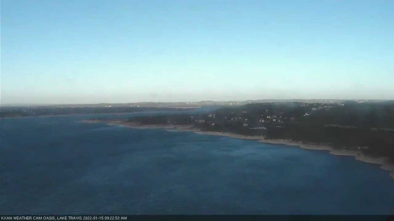 Lake Travis webcam, January 15, 2022 9:25 AM CT