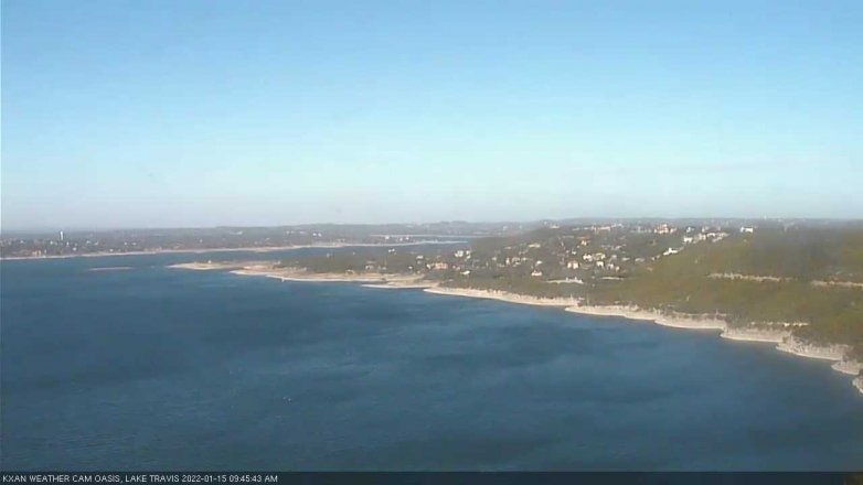 Lake Travis webcam, January 15, 2022 9:45 AM CT