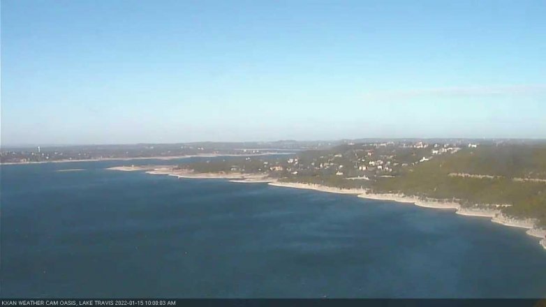 Lake Travis webcam, January 15, 2022 10:00 AM CT