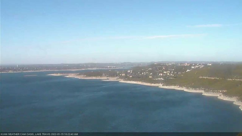 Lake Travis webcam, January 15, 2022 10:25 AM CT