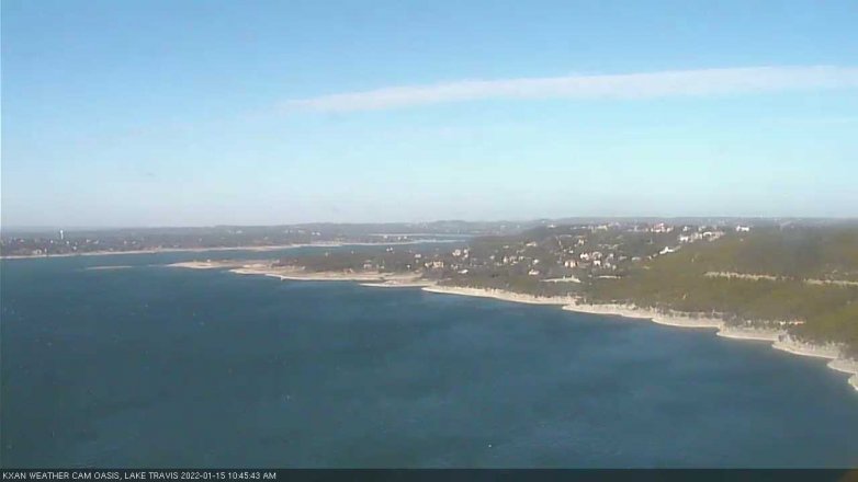 Lake Travis webcam, January 15, 2022 10:45 AM CT