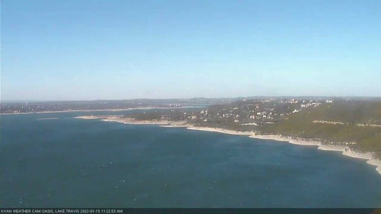 Lake Travis webcam, January 15, 2022 11:25 AM CT