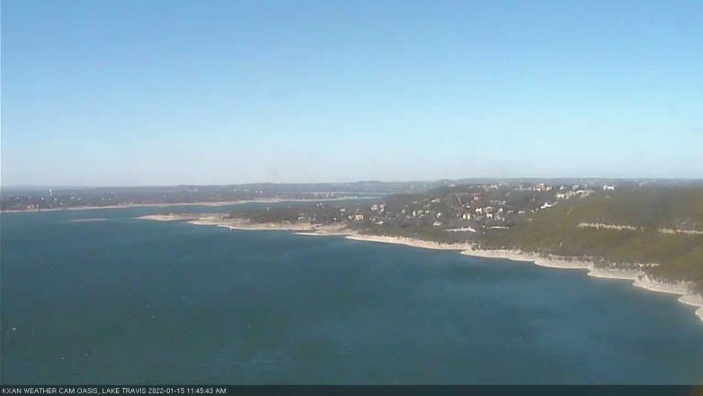 Lake Travis webcam, January 15, 2022 11:45 AM CT