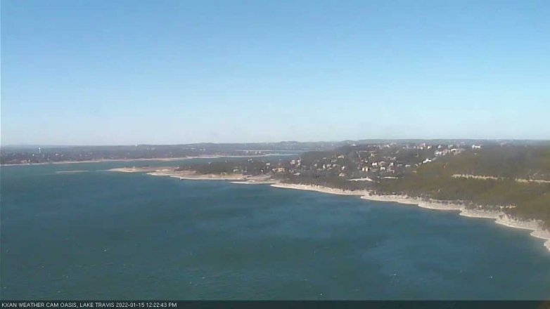 Lake Travis webcam, January 15, 2022 12:25 PM CT