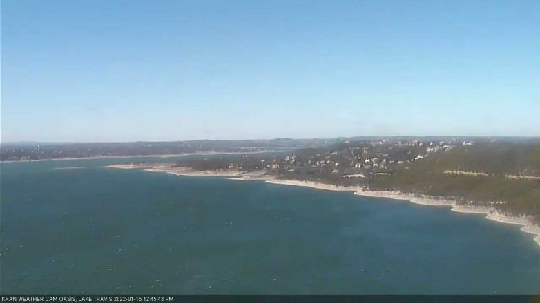 Lake Travis webcam, January 15, 2022 12:45 PM CT