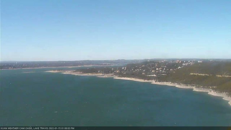 Lake Travis webcam, January 15, 2022 1:00 PM CT