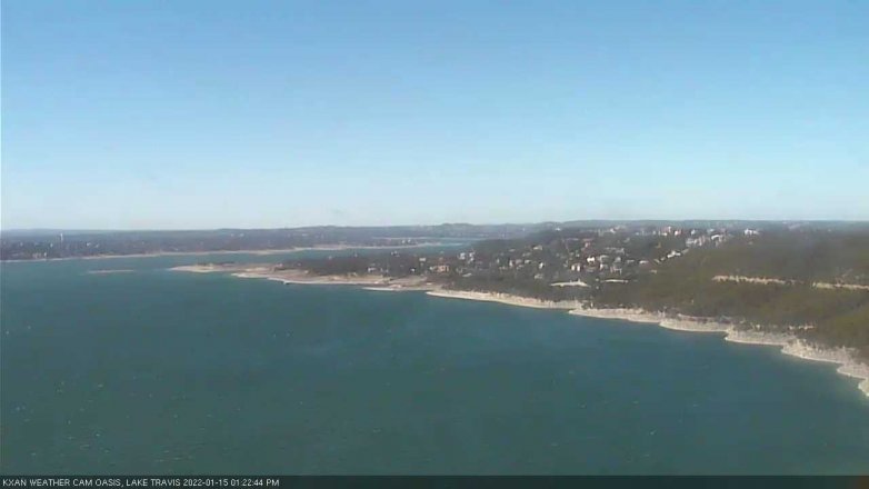 Lake Travis webcam, January 15, 2022 1:25 PM CT