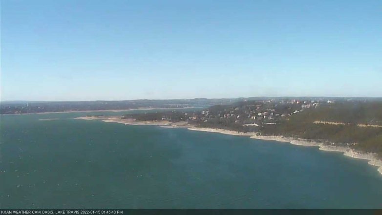 Lake Travis webcam, January 15, 2022 1:45 PM CT