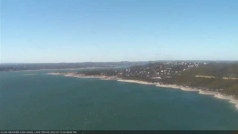 Lake Travis webcam, January 15, 2022 2:00 PM CT