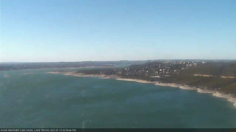 Lake Travis webcam, January 15, 2022 3:00 PM CT