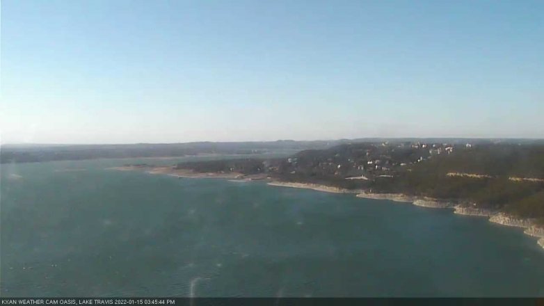Lake Travis webcam, January 15, 2022 3:45 PM CT
