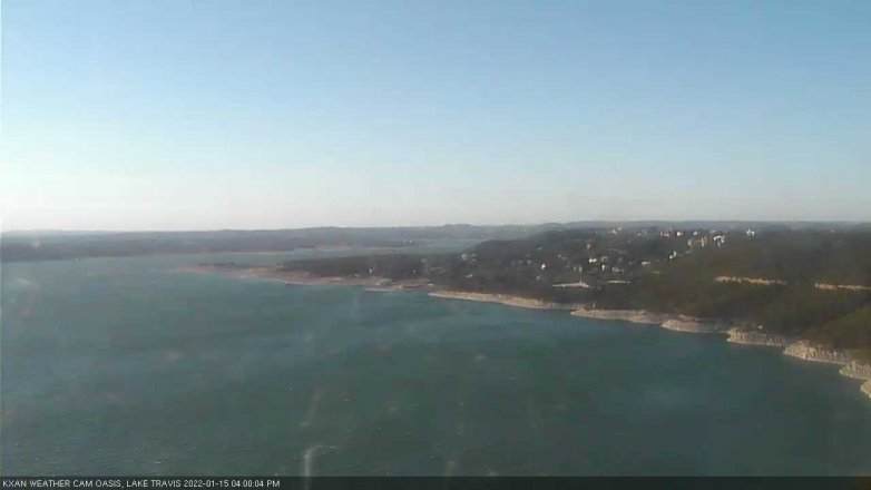 Lake Travis webcam, January 15, 2022 4:00 PM CT