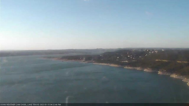 Lake Travis webcam, January 15, 2022 4:25 PM CT