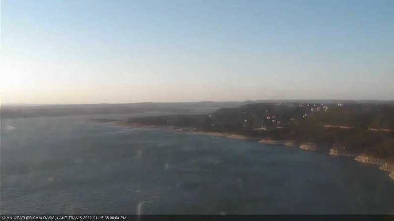 Lake Travis webcam, January 15, 2022 5:00 PM CT